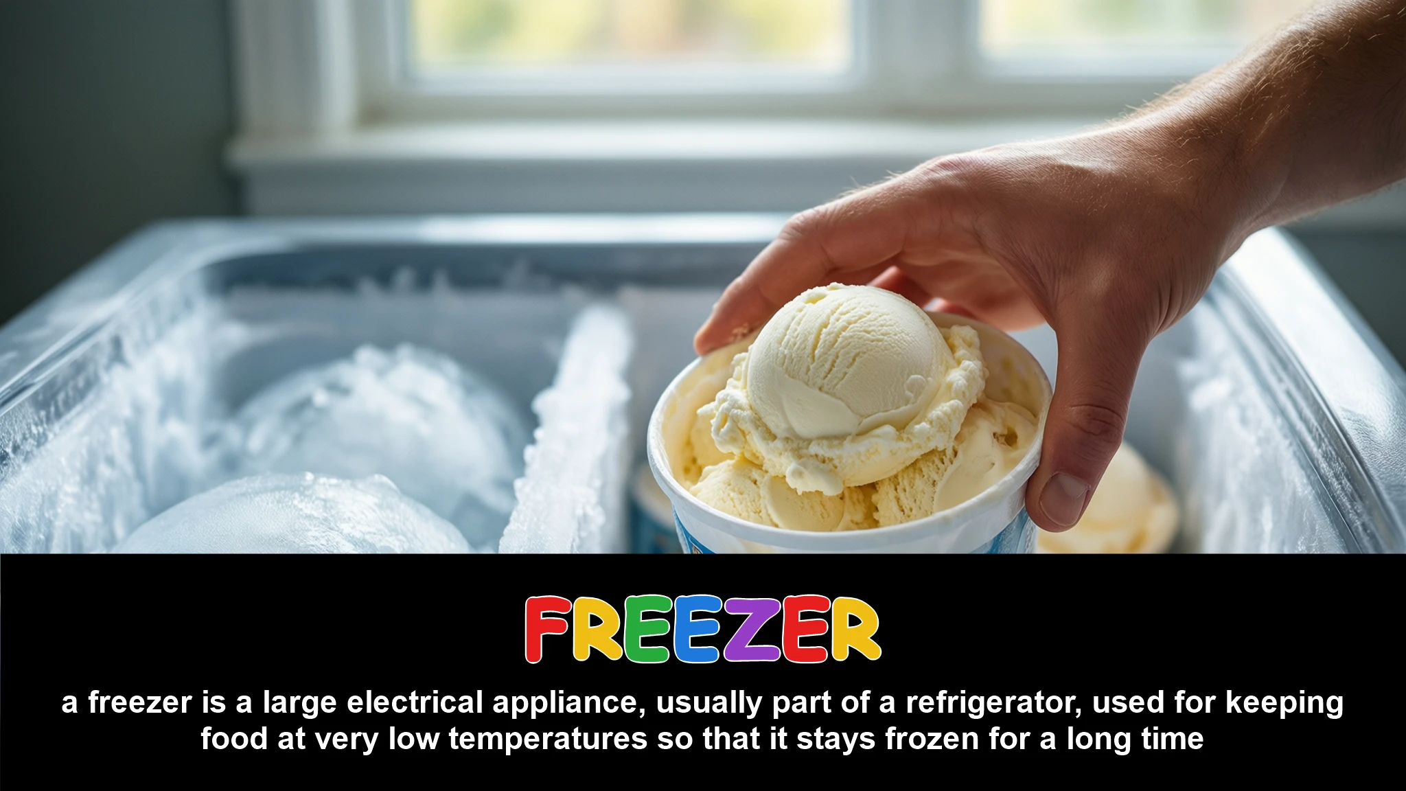 English Illustration for freezer
